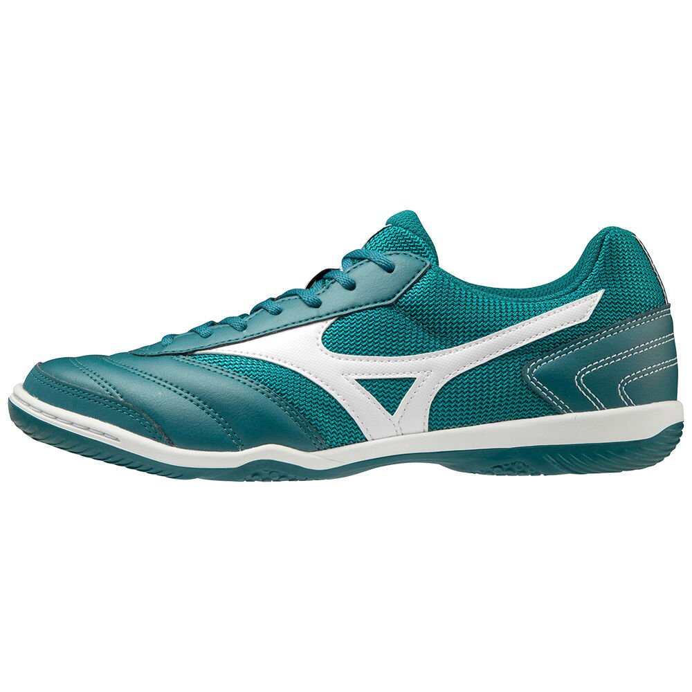 Womens Mizuno MRL Sala Club IN Soccer Shoes Turquoise/White Philippines (CBNKME237)